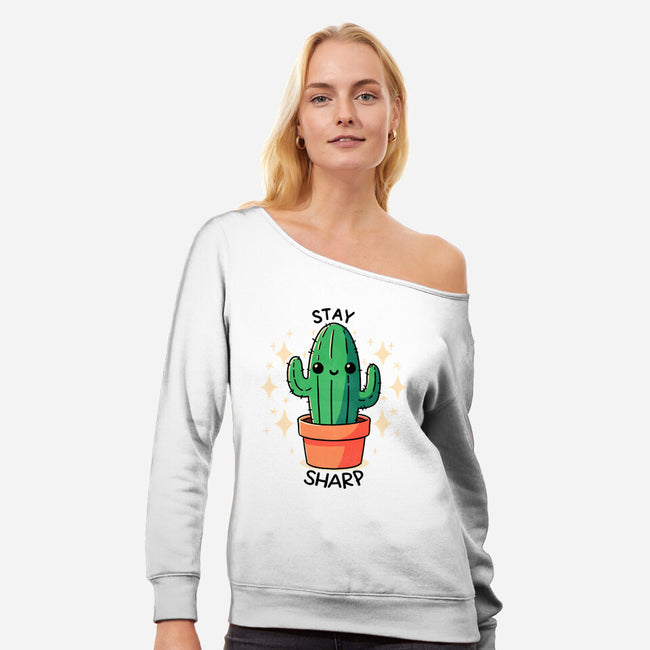 Stay Sharp-Womens-Off Shoulder-Sweatshirt-fanfreak1