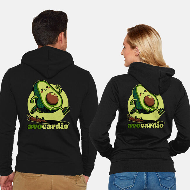 Avocado Exercise-Unisex-Zip-Up-Sweatshirt-Studio Mootant