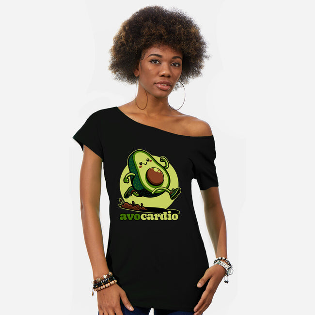 Avocado Exercise-Womens-Off Shoulder-Tee-Studio Mootant