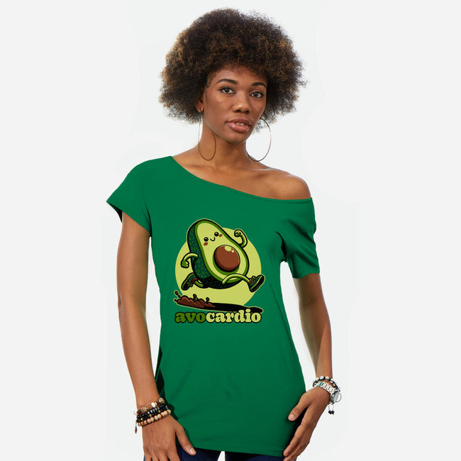 Avocado Exercise-Womens-Off Shoulder-Tee-Studio Mootant