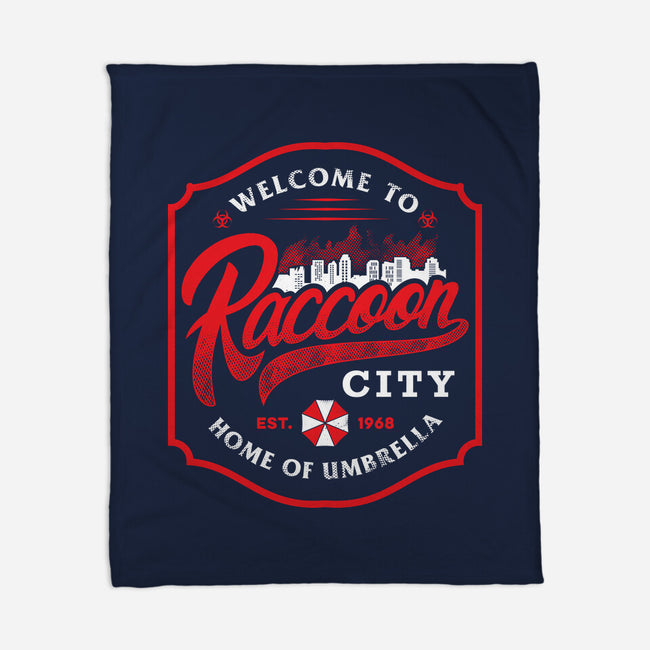 Raccoon City-None-Fleece-Blanket-arace