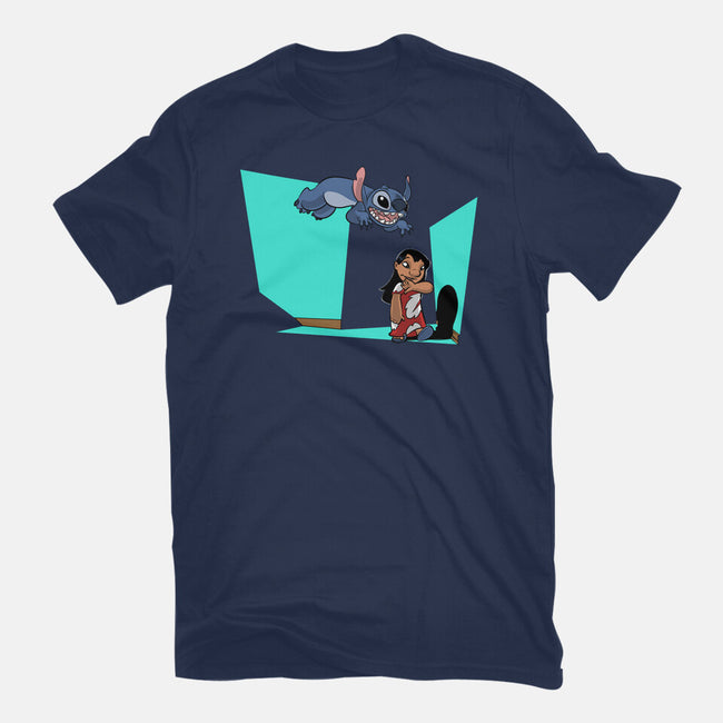 Alien And Girl-Youth-Basic-Tee-zascanauta