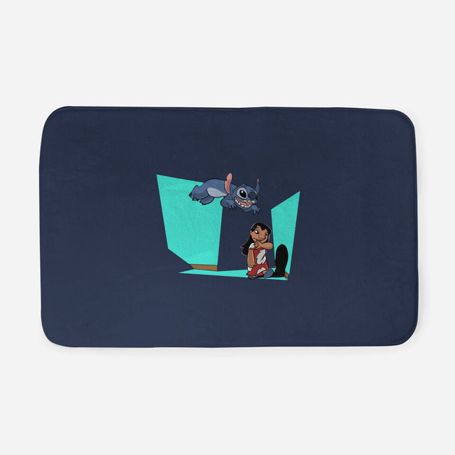 Alien And Girl-None-Memory Foam-Bath Mat-zascanauta