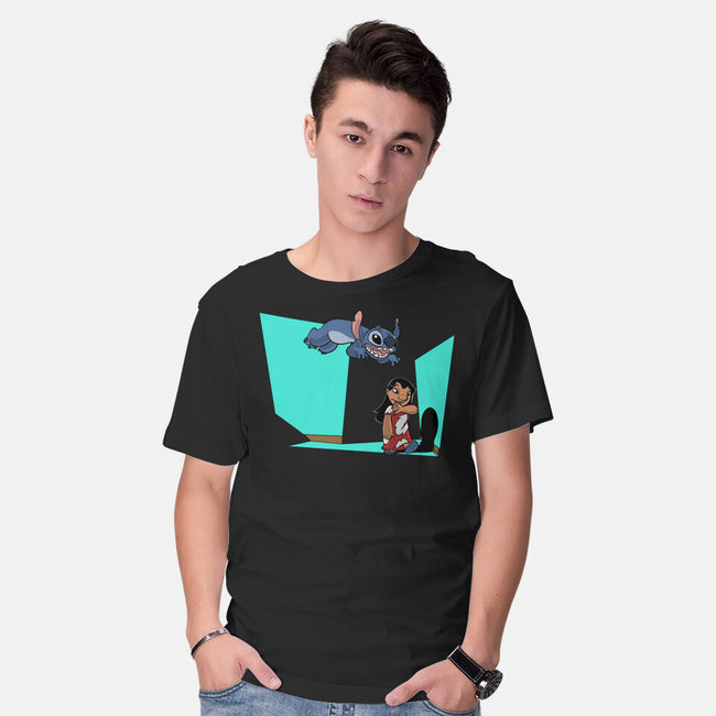 Alien And Girl-Mens-Basic-Tee-zascanauta