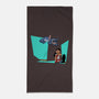 Alien And Girl-None-Beach-Towel-zascanauta