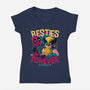 Besties Forever-Womens-V-Neck-Tee-teesgeex