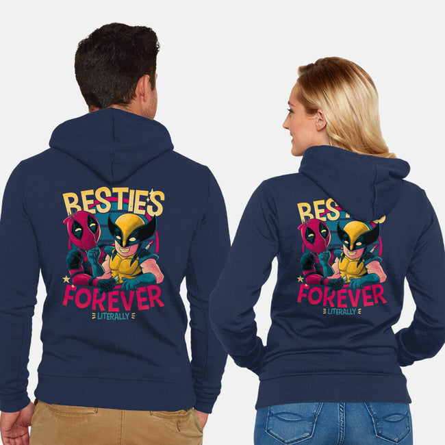 Besties Forever-Unisex-Zip-Up-Sweatshirt-teesgeex