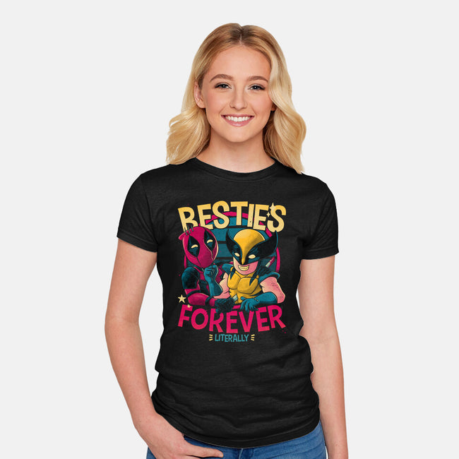 Besties Forever-Womens-Fitted-Tee-teesgeex