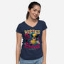 Besties Forever-Womens-V-Neck-Tee-teesgeex