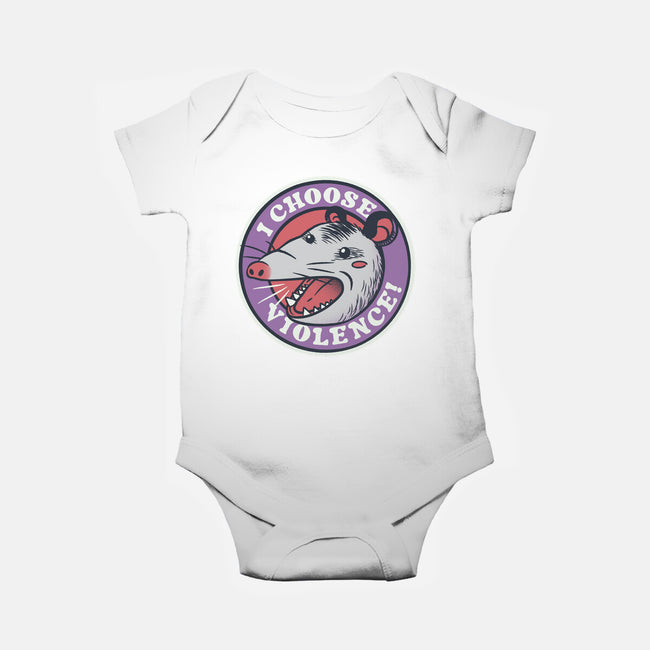 I Choose Violence Opossum-Baby-Basic-Onesie-tobefonseca