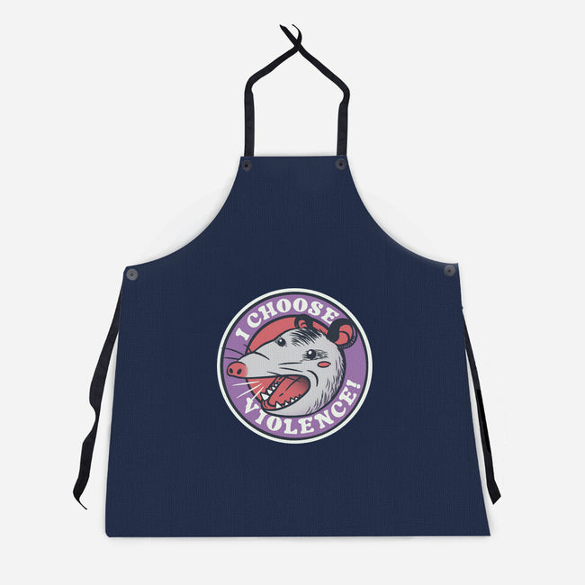 I Choose Violence Opossum-Unisex-Kitchen-Apron-tobefonseca