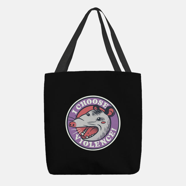 I Choose Violence Opossum-None-Basic Tote-Bag-tobefonseca