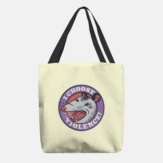 I Choose Violence Opossum-None-Basic Tote-Bag-tobefonseca