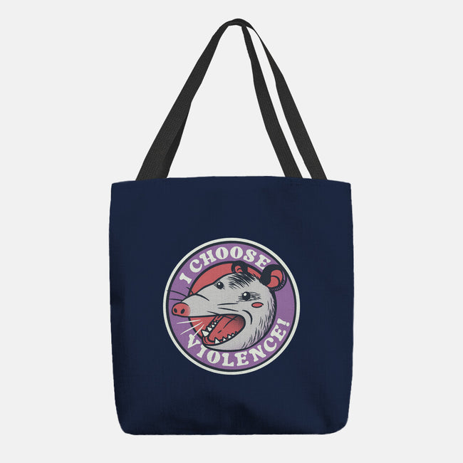 I Choose Violence Opossum-None-Basic Tote-Bag-tobefonseca