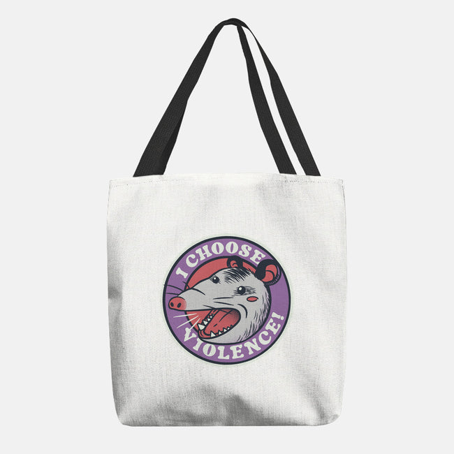 I Choose Violence Opossum-None-Basic Tote-Bag-tobefonseca