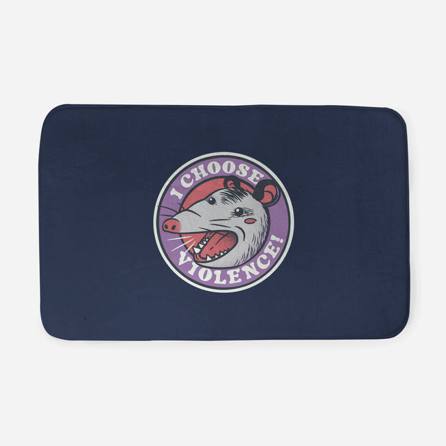 I Choose Violence Opossum-None-Memory Foam-Bath Mat-tobefonseca