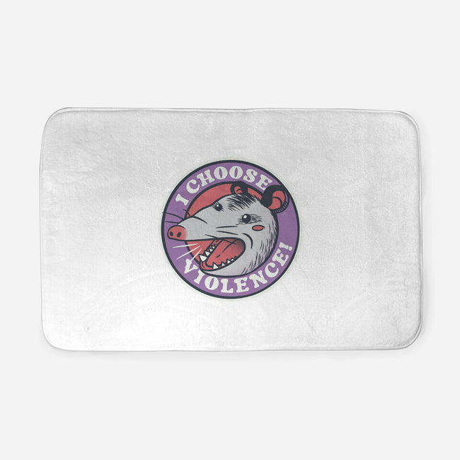 I Choose Violence Opossum-None-Memory Foam-Bath Mat-tobefonseca