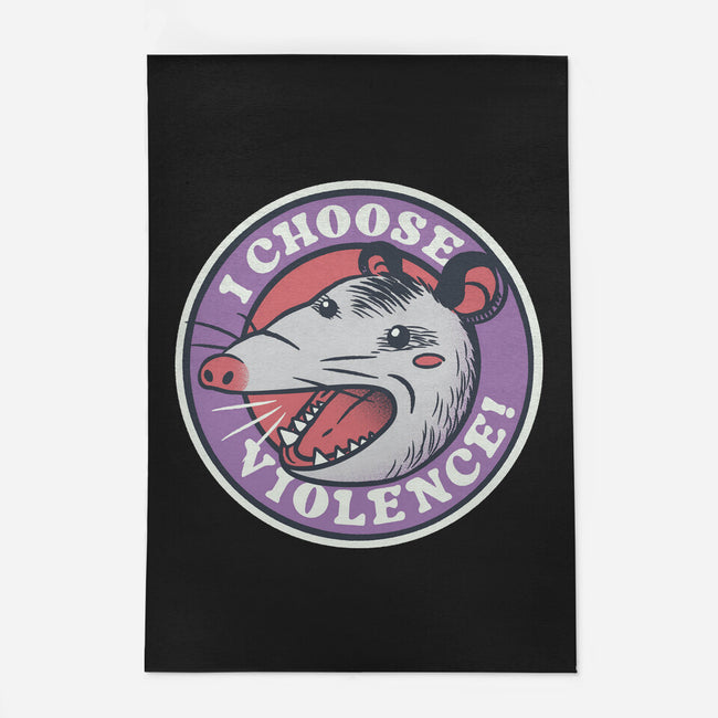 I Choose Violence Opossum-None-Indoor-Rug-tobefonseca