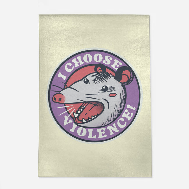 I Choose Violence Opossum-None-Indoor-Rug-tobefonseca