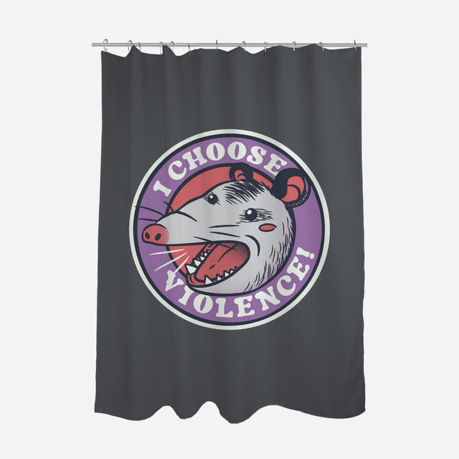 I Choose Violence Opossum-None-Polyester-Shower Curtain-tobefonseca