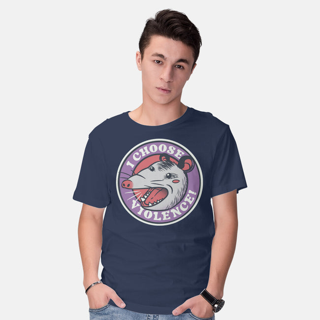 I Choose Violence Opossum-Mens-Basic-Tee-tobefonseca