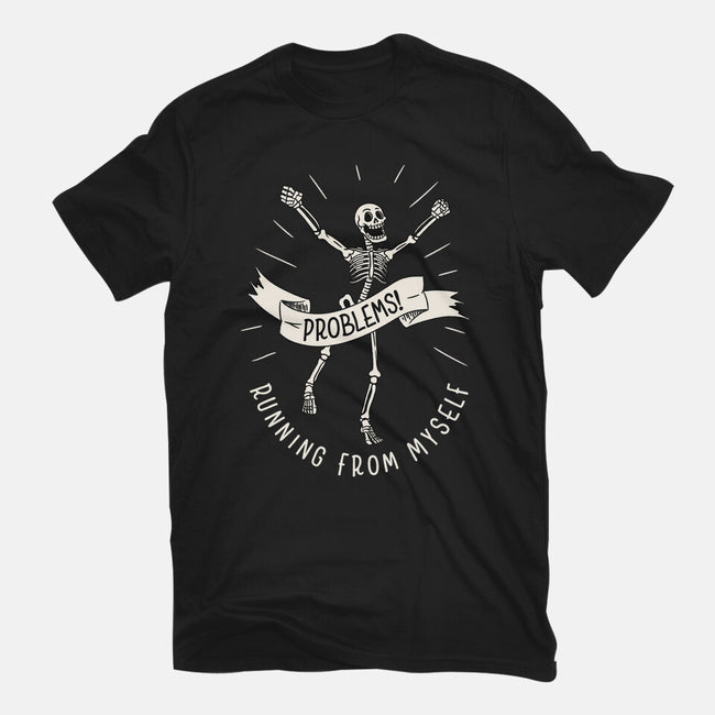 Running From Myself Skeleton-Unisex-Basic-Tee-tobefonseca