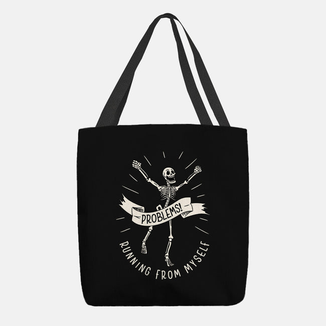 Running From Myself Skeleton-None-Basic Tote-Bag-tobefonseca