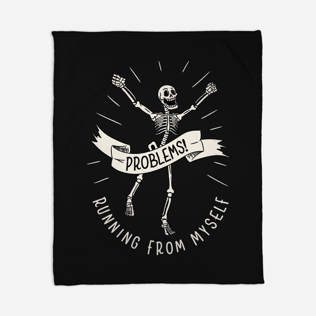 Running From Myself Skeleton-None-Fleece-Blanket-tobefonseca