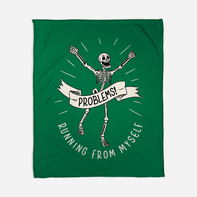 Running From Myself Skeleton-None-Fleece-Blanket-tobefonseca