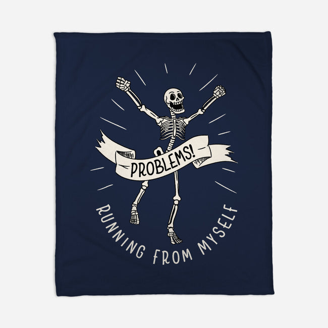 Running From Myself Skeleton-None-Fleece-Blanket-tobefonseca