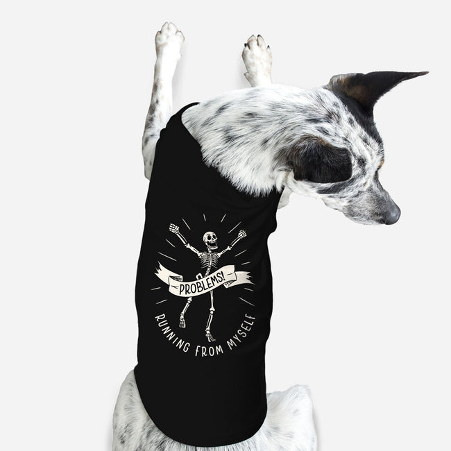 Running From Myself Skeleton-Dog-Basic-Pet Tank-tobefonseca