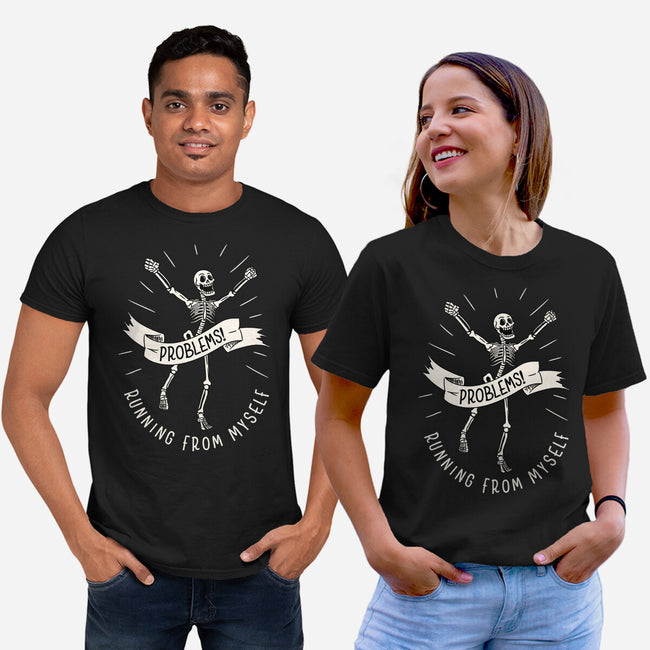 Running From Myself Skeleton-Unisex-Basic-Tee-tobefonseca