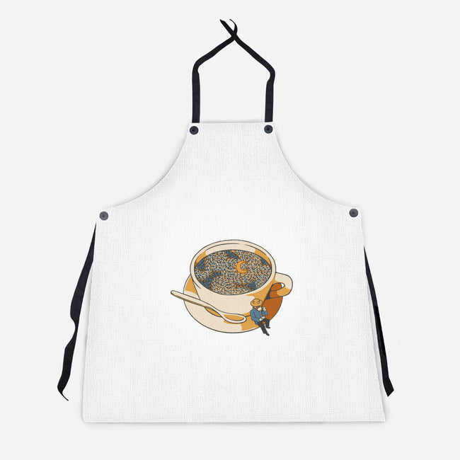 Starry Night Coffee-Unisex-Kitchen-Apron-tobefonseca