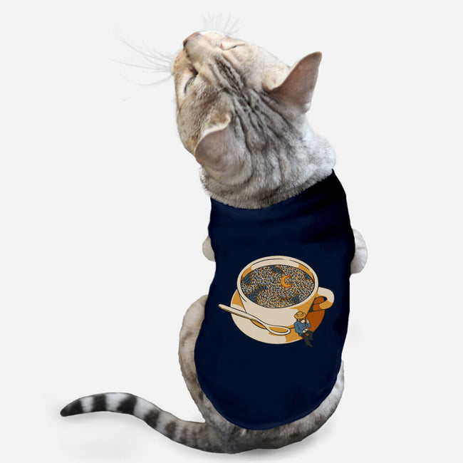 Starry Night Coffee-Cat-Basic-Pet Tank-tobefonseca