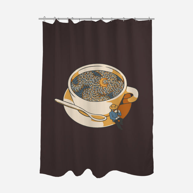 Starry Night Coffee-None-Polyester-Shower Curtain-tobefonseca