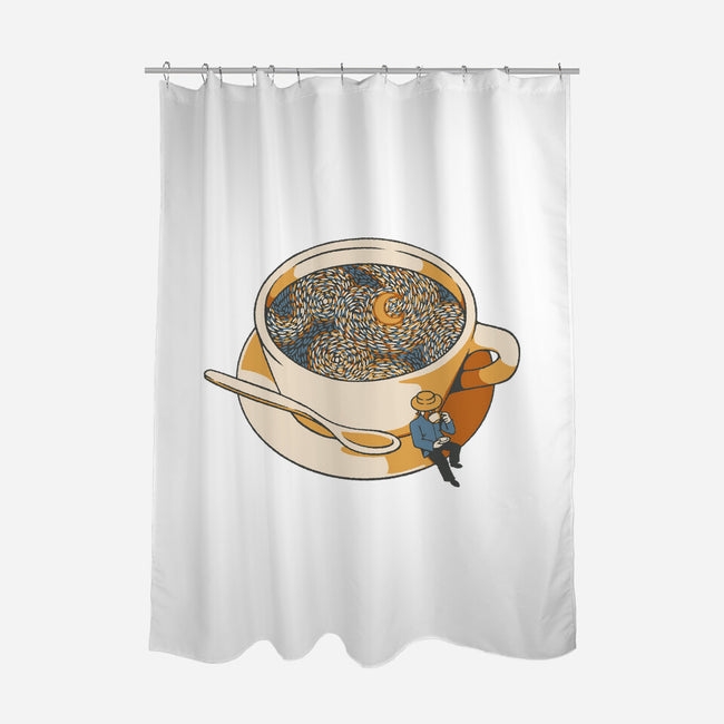 Starry Night Coffee-None-Polyester-Shower Curtain-tobefonseca