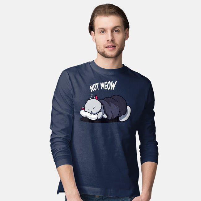 Not Meow-Mens-Long Sleeved-Tee-fanfabio