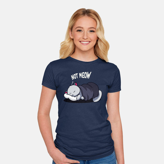 Not Meow-Womens-Fitted-Tee-fanfabio