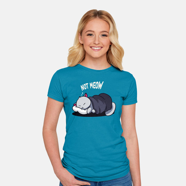 Not Meow-Womens-Fitted-Tee-fanfabio