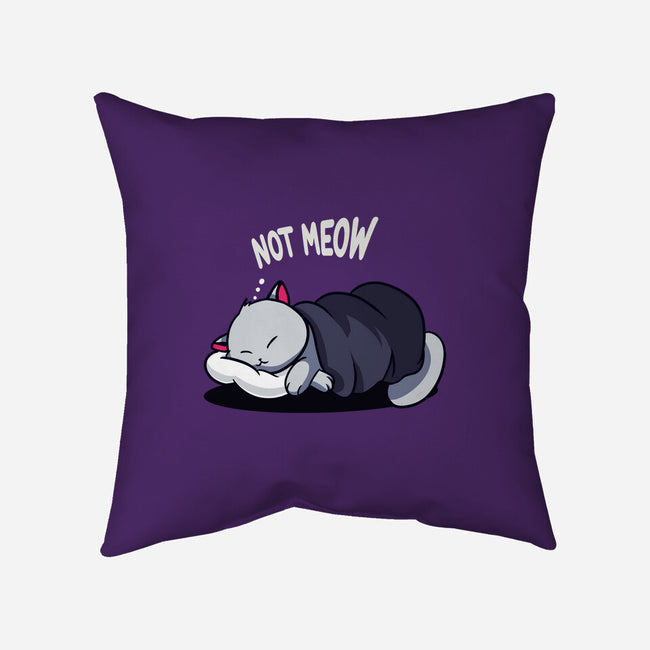 Not Meow-None-Removable Cover-Throw Pillow-fanfabio