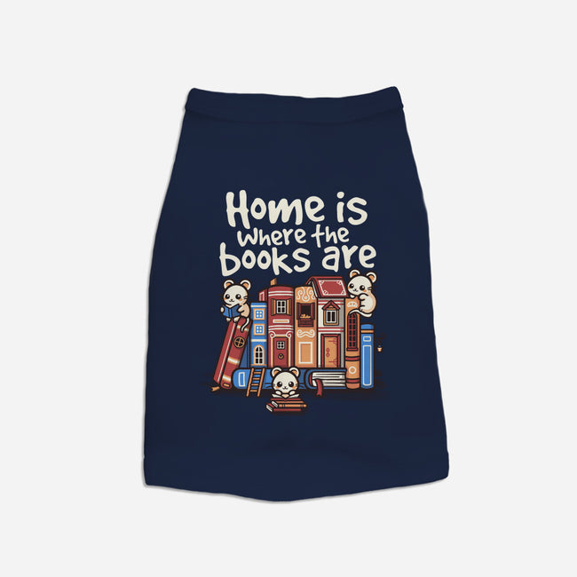 Home Is Where The Books Are-Cat-Basic-Pet Tank-NemiMakeit