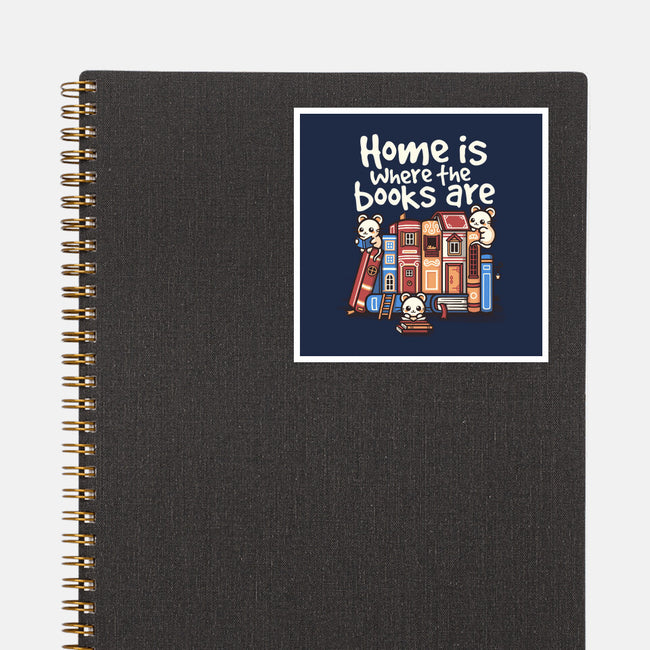 Home Is Where The Books Are-None-Glossy-Sticker-NemiMakeit