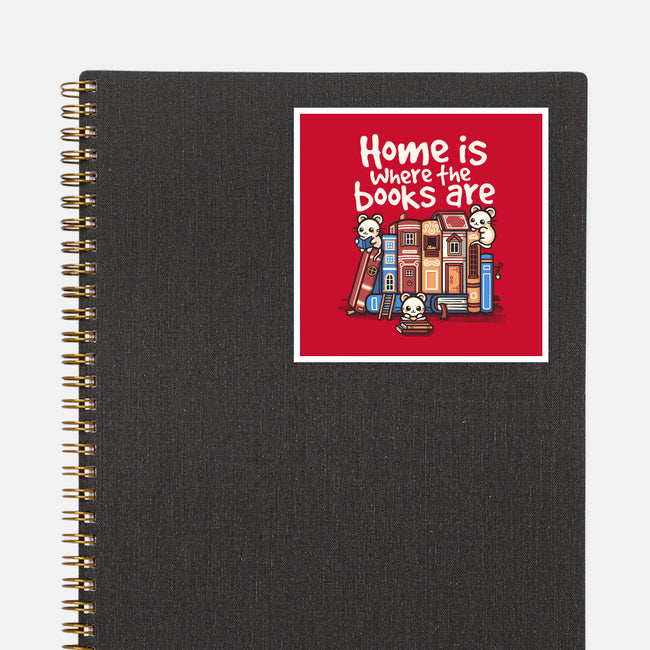 Home Is Where The Books Are-None-Glossy-Sticker-NemiMakeit