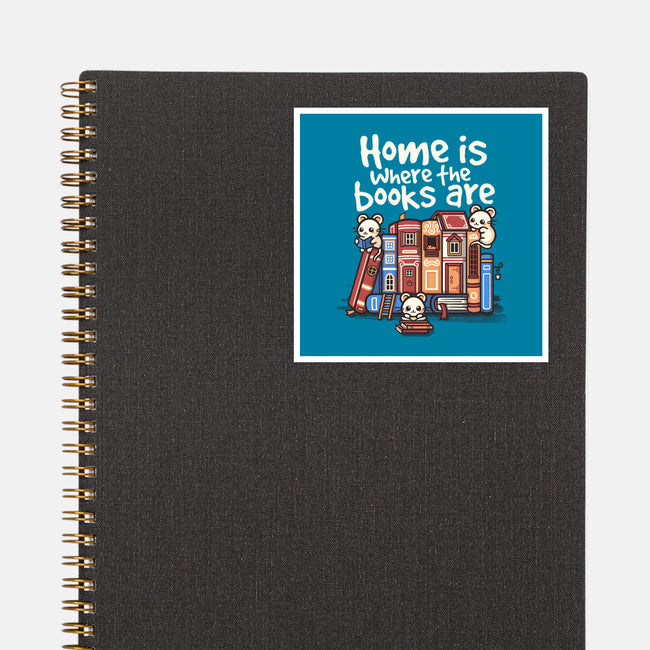 Home Is Where The Books Are-None-Glossy-Sticker-NemiMakeit