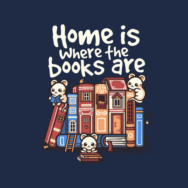 Home Is Where The Books Are-Womens-Fitted-Tee-NemiMakeit