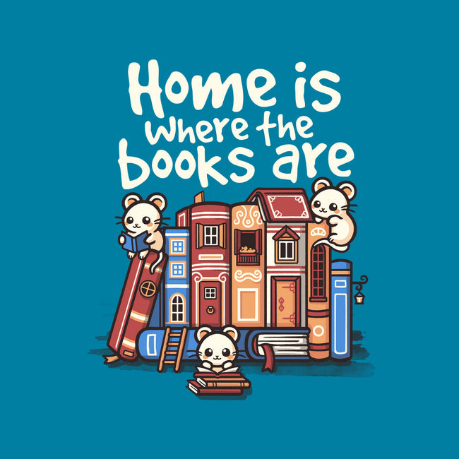 Home Is Where The Books Are-Womens-Fitted-Tee-NemiMakeit