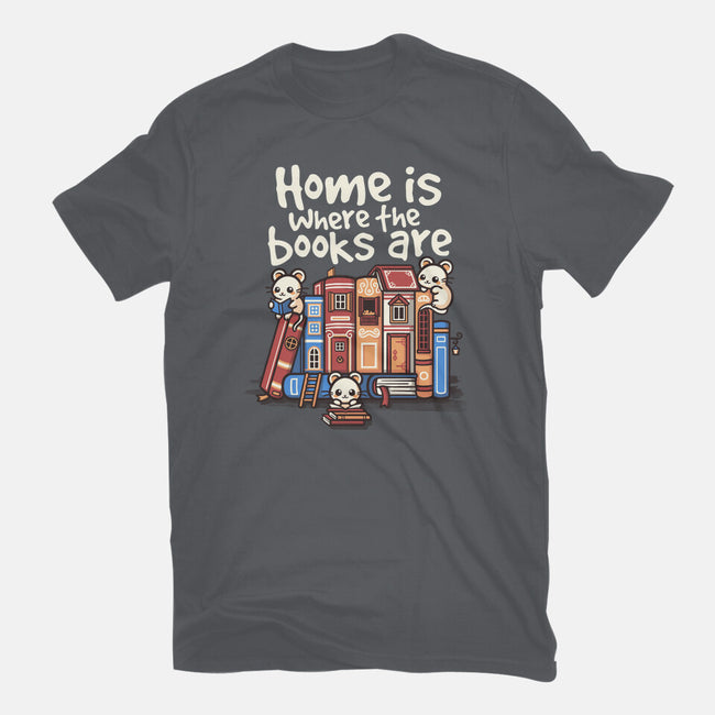 Home Is Where The Books Are-Mens-Basic-Tee-NemiMakeit