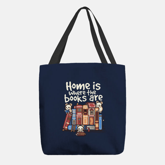 Home Is Where The Books Are-None-Basic Tote-Bag-NemiMakeit