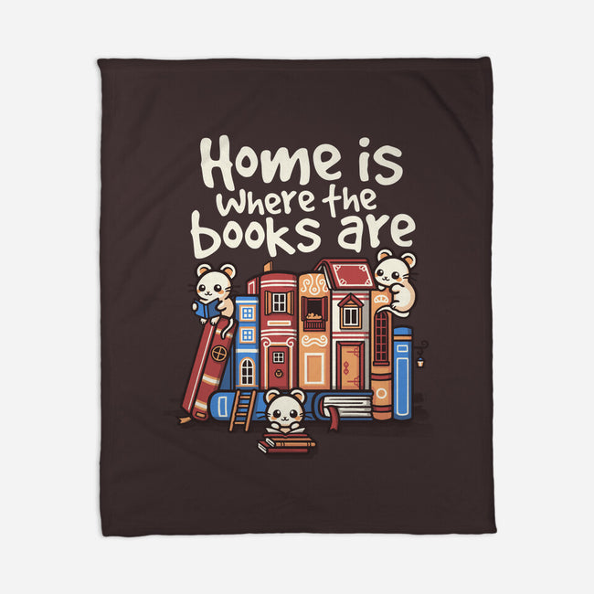 Home Is Where The Books Are-None-Fleece-Blanket-NemiMakeit