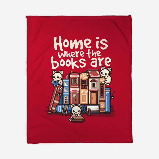 Home Is Where The Books Are-None-Fleece-Blanket-NemiMakeit